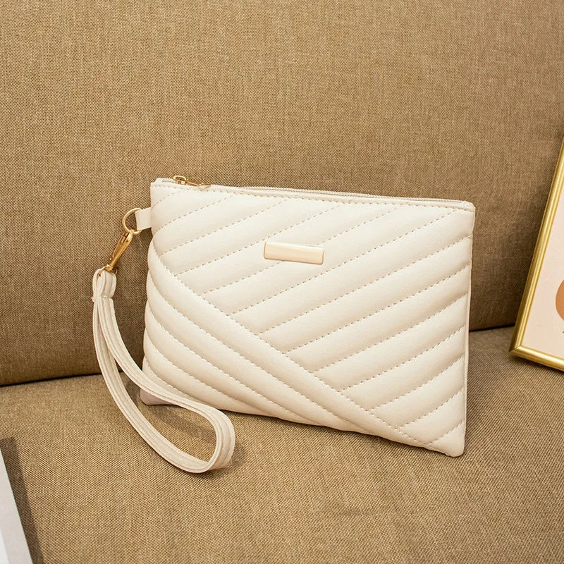 Solid Color Pu Leather Zipper Wallet