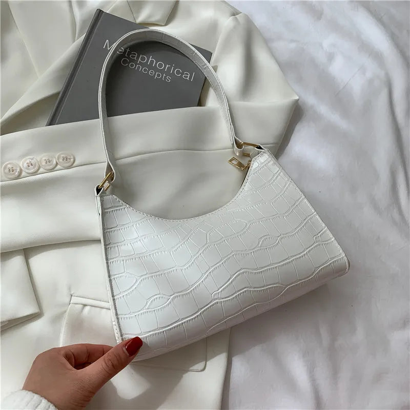 Small Pu Leather Streetwear Baguette Bag