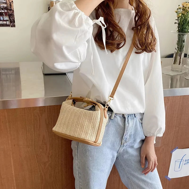 Cute Straw Tassel Crossbody Bag Bohemian